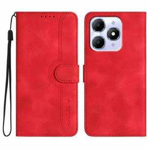 For Itel A90 Heart Pattern Skin Feel Leather Phone Case(Red)