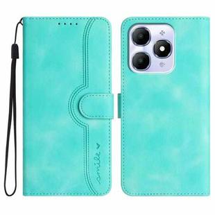 For Itel A90 Heart Pattern Skin Feel Leather Phone Case(Light Blue)