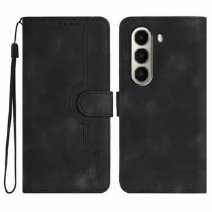 For Itel A95 5G Heart Pattern Skin Feel Leather Phone Case(Black)