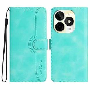 For Itel P65C Heart Pattern Skin Feel Leather Phone Case(Light Blue)
