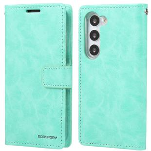 For Samsung Galaxy S25 5G GOOSPERY BLUE MOON Crazy Horse Texture Leather Phone Case(Mint Green)