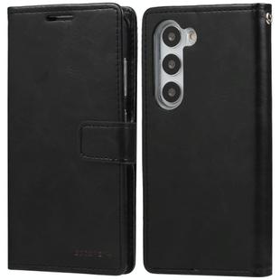 For Samsung Galaxy S25+ 5G GOOSPERY BLUE MOON Crazy Horse Texture Leather Phone Case(Black)
