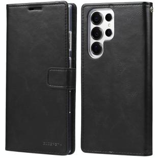 For Samsung Galaxy S25 Ultra 5G GOOSPERY BLUE MOON Crazy Horse Texture Leather Phone Case(Black)