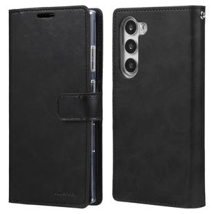 For Samsung Galaxy S25 5G GOOSPERY MANSOOR DIARY 9 Card Slots Leather Phone Case(Black)