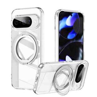 For Google Pixel 10 / 10 Pro Frosted 360 Degree MagSafe Magnetic Holder Phone Case(Silver)
