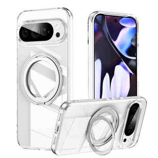 For Google Pixel 10 Pro XL Frosted 360 Degree MagSafe Magnetic Holder Phone Case(Silver)