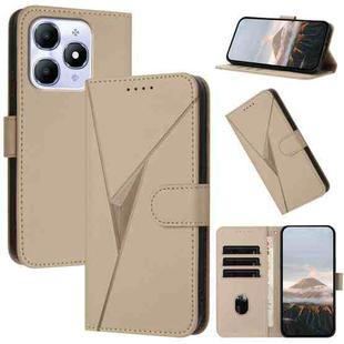 For Itel A90 Triangle Pattern Buckle Clasp Leather Phone Case(Gold)