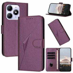 For Itel A90 Triangle Pattern Buckle Clasp Leather Phone Case(Dark Purple)
