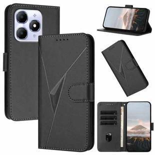For Itel A90 Triangle Pattern Buckle Clasp Leather Phone Case(Black)