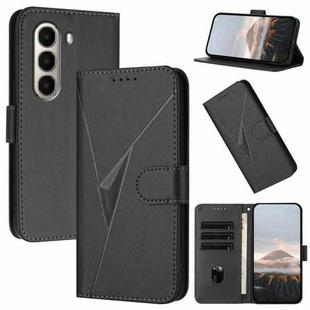 For Itel A95 Triangle Pattern Buckle Clasp Leather Phone Case(Black)
