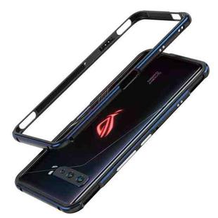 For ASUS ROG Phone 3 ZS661KS Aluminum Alloy Shockproof Protective Bumper Frame(Black Blue)