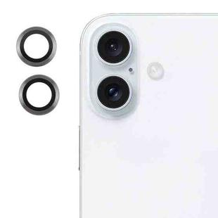For iPhone 16 / 16 Plus Back Camera Cover 9H Tempered Glass Lens Film(Titanium)