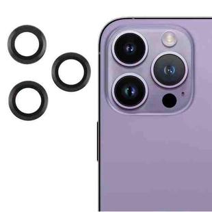 For iPhone 15 Pro Max / 15 Pro Back Camera Cover 9H Tempered Glass Lens Film(Black)