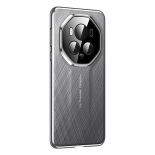 For Honor Magic6 Imitation Ultimate Design Plain Leather Paint PC Phone Case(Grey)