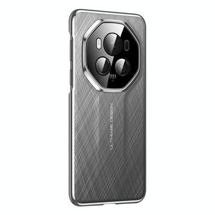 For Honor Magic6 Pro Imitation Ultimate Design Plain Leather Paint PC Phone Case(Grey)