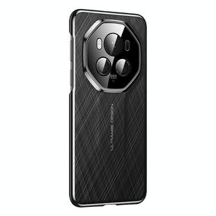 For Honor Magic6 Pro Imitation Ultimate Design Plain Leather Paint PC Phone Case(Black)