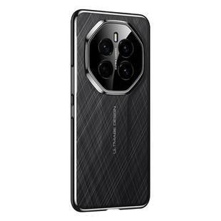 For Honor Magic7 Imitation Ultimate Design Plain Leather Paint PC Phone Case(Black)