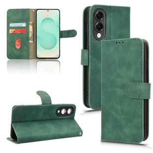For Samsung Galaxy S25 Edge 5G Skin Feel Magnetic Flip Leather Phone Case(Green)