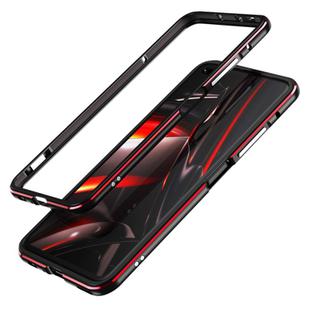 For Huawei Honor V30 Aluminum Alloy Shockproof Protective Bumper Frame(Black Red)