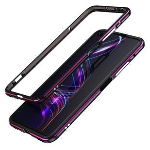 For Huawei Honor V30 Aluminum Alloy Shockproof Protective Bumper Frame(Black Purple)