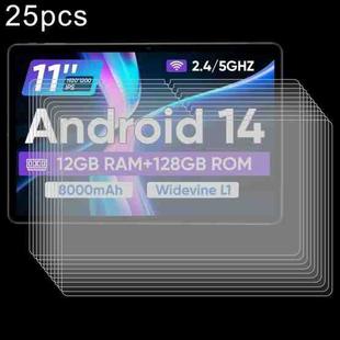 For Ecopad E20 Tablet 11 25pcs 9H 0.3mm Explosion-proof Tempered Glass Film