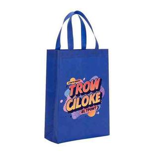 Orange Alphabet Printed Non-woven Fabric Bag Print On Your Demand, Size:35x25x10cm(Royal Blue)
