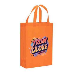 Orange Alphabet Printed Non-woven Fabric Bag Print On Your Demand, Size:41x35x12cm(Orange)