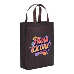 Orange Alphabet Printed Non-woven Fabric Bag Print On Your Demand, Size:41x35x12cm(Coffee)