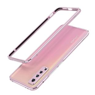 For Vivo X50 & X50 Pro Aluminum Alloy Shockproof Protective Bumper Frame(Pink Silver)