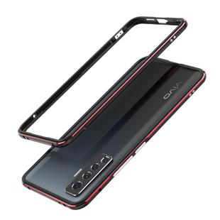 For Vivo X50 & X50 Pro Aluminum Alloy Shockproof Protective Bumper Frame(Black Red)