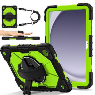 For Samsung Galaxy Tab A9+ Contrast Color Robot Silicone Hybrid PC Tablet Case(Black Yellow Green)