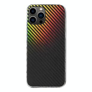 For iPhone 15 Pro Max Colorful Frosted Sticker Phone Back Film(3D Laser Carbon Fiber)