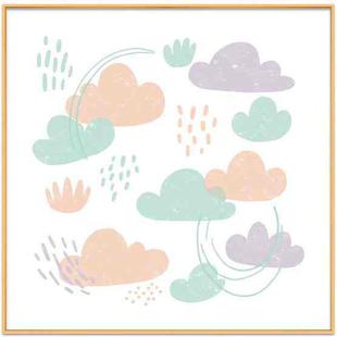 Clouds Decorative Painting with Aluminum Alloy Frame Print On Your Demand, Size:30x30cm