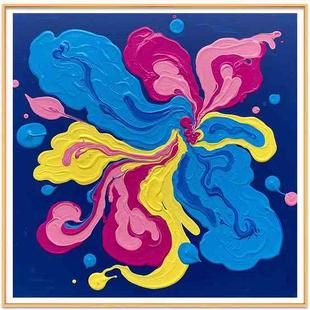 Butterfly Decorative Painting with Aluminum Alloy Frame Print On Your Demand, Size:90x90cm