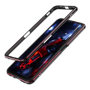 For OPPO Realme X50 5G Aluminum Alloy Shockproof Protective Bumper Frame(Black Red)
