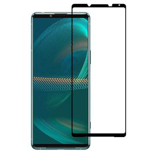 For Sony Xperia 5 III Silk Printing High Aluminum Full Screen Tempered Glass Film