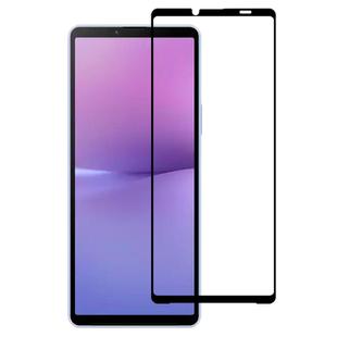 For Sony Xperia 10 V / 10 VI Silk Printing High Aluminum Full Screen Tempered Glass Film