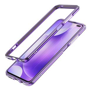 For Xiaomi Redmi K30 Aluminum Alloy Shockproof Protective Bumper Frame(Purple Silver)
