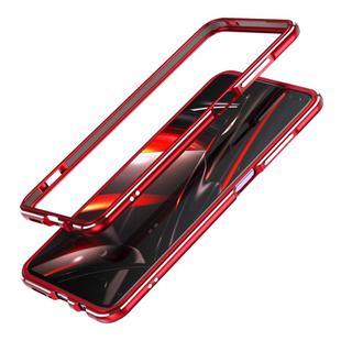 For Xiaomi Redmi K30 Aluminum Alloy Shockproof Protective Bumper Frame(Red Silver)