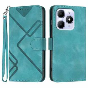 For Itel A90 Line Pattern Skin Feel Leather Phone Case(Light Blue)