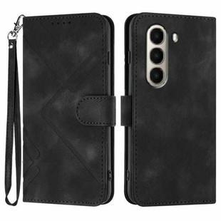 For Itel A95 5G Line Pattern Skin Feel Leather Phone Case(Black)