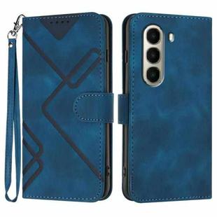 For Itel A95 5G Line Pattern Skin Feel Leather Phone Case(Royal Blue)