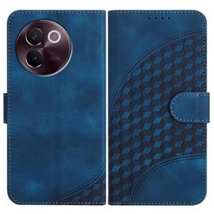 For vivo V30e Elephant Head Embossed Phone Leather Case with Lanyard(Royal Blue)