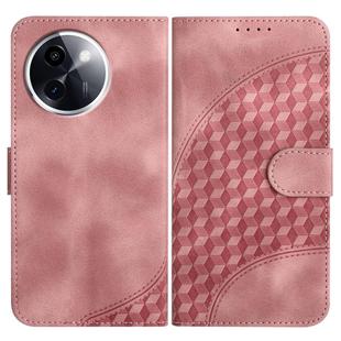 For vivo Y200i Elephant Head Embossed Phone Leather Case with Lanyard(Pink)
