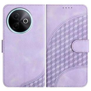 For vivo Y39 5G Elephant Head Embossed Phone Leather Case with Lanyard(Light Purple)