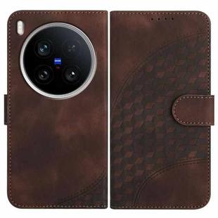 For vivo X200 Ultra Elephant Head Embossed Phone Leather Case with Lanyard(Coffee)