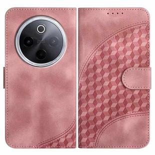 For vivo iQOO Z10 / T4 / Y300 Pro Elephant Head Embossed Phone Leather Case with Lanyard(Pink)
