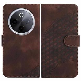 For vivo iQOO Z10 / T4 / Y300 Pro Elephant Head Embossed Phone Leather Case with Lanyard(Coffee)