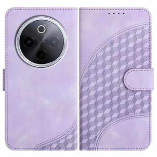 For vivo iQOO Z10 / T4 / Y300 Pro Elephant Head Embossed Phone Leather Case with Lanyard(Light Purple)