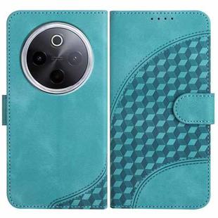 For vivo iQOO Z10 / T4 / Y300 Pro Elephant Head Embossed Phone Leather Case with Lanyard(Light Blue)